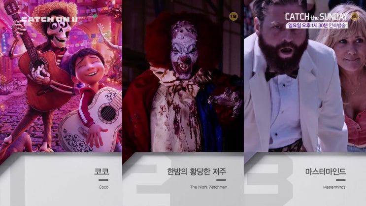  12월 9일 일요일 영화 추천! <코코, 한밤의 황당한 저주, 마스터마인드>