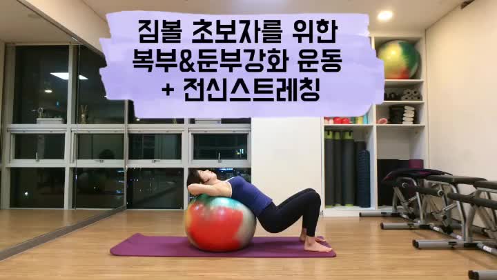  운동초보자를 위한 짐볼을 이용한 복부&둔부강화 운동