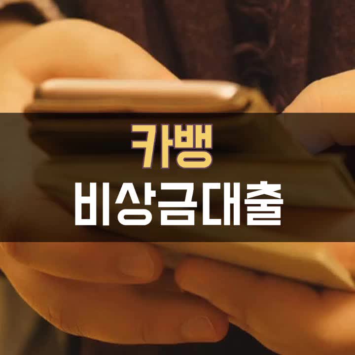  카뱅 비상금대출 거절시 대안 정리