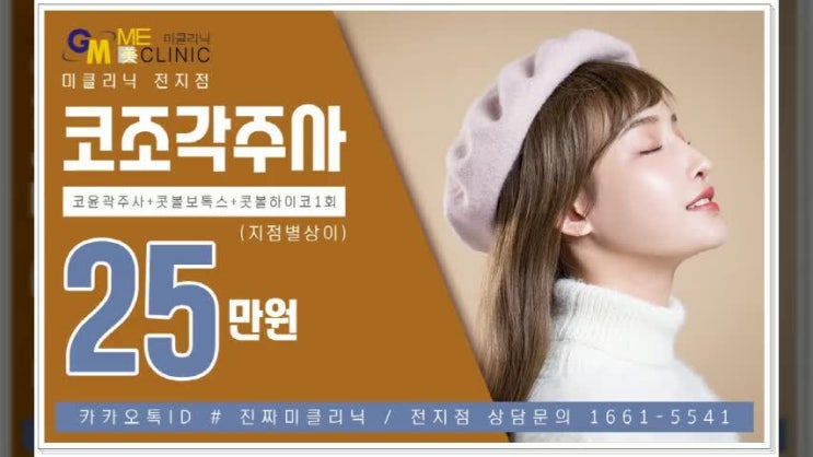  코조각주사 조각미남미녀로 거듭나기