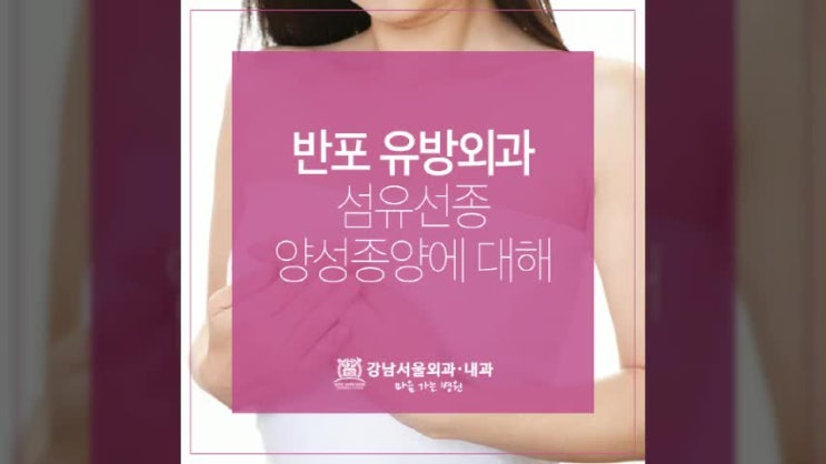 반포 유방외과 - 섬유선종 양성종양에 대해