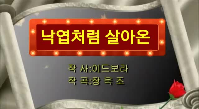  낙엽처럼 살아온(장욱조 曲) 컬렉션  / 정성균 선교사 순교 40년의 발자취(1944~1984)