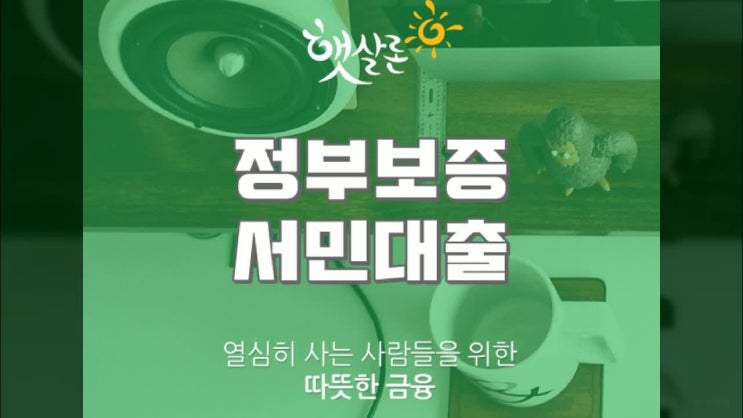  정부지원대출 살피신다면 체크하셔야죠!!