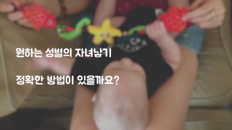  아들 낳는 방법, 딸 낳는 방법! 다 알려드립니다!
