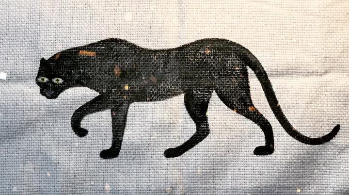  46.[펀치니들:painting]black jaguar