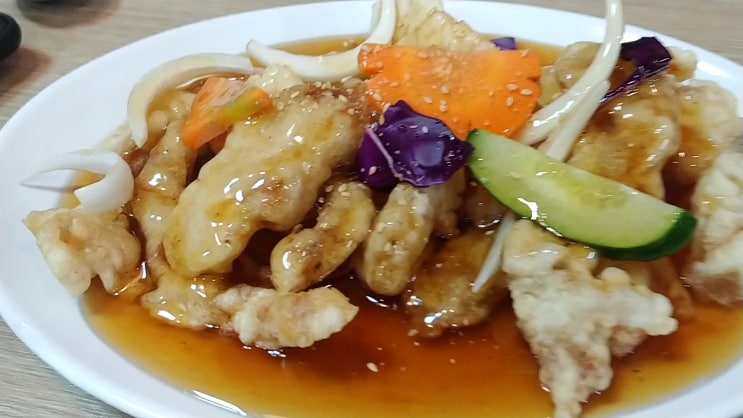  수원 광교산 가는 길 연무동 중국집 짜장 짬뽕 바삭 쫄깃 찹쌀 탕수육 맛집 관우성