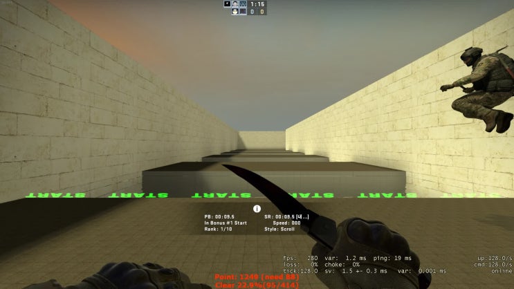  카스글옵 버니합 (CS:GO bhop_royal & bonus)