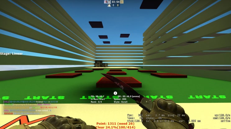 카스글옵 버니합 (CS:GO bhop_98sync)