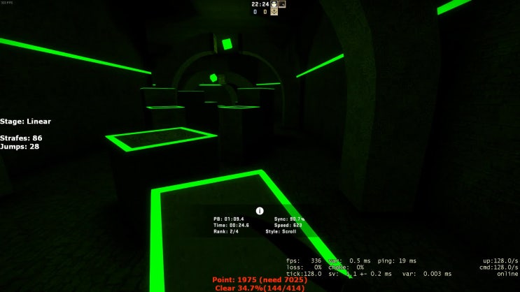  카스글옵 버니합 (CS:GO bhop_greenrace_csgo)