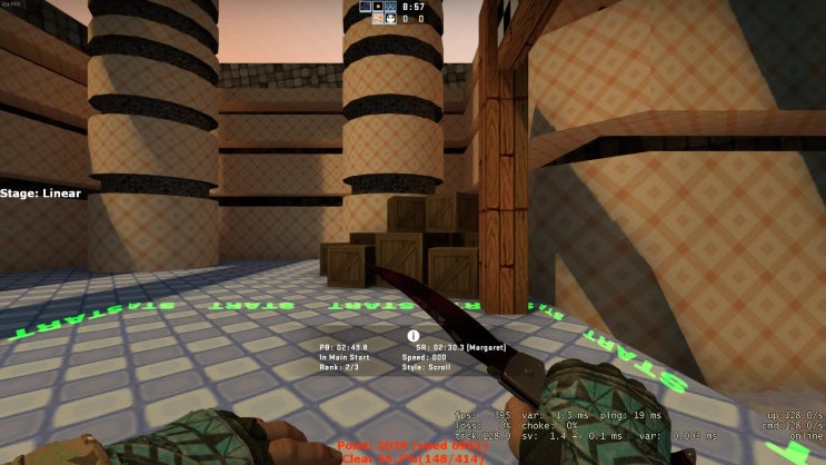  카스글옵 버니합 (CS:GO bhop_peachrace_csgo)