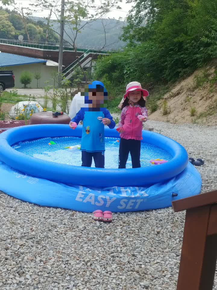  인텍스 이지셋 으로 아주 쉽게 마당에서 여름물놀이
