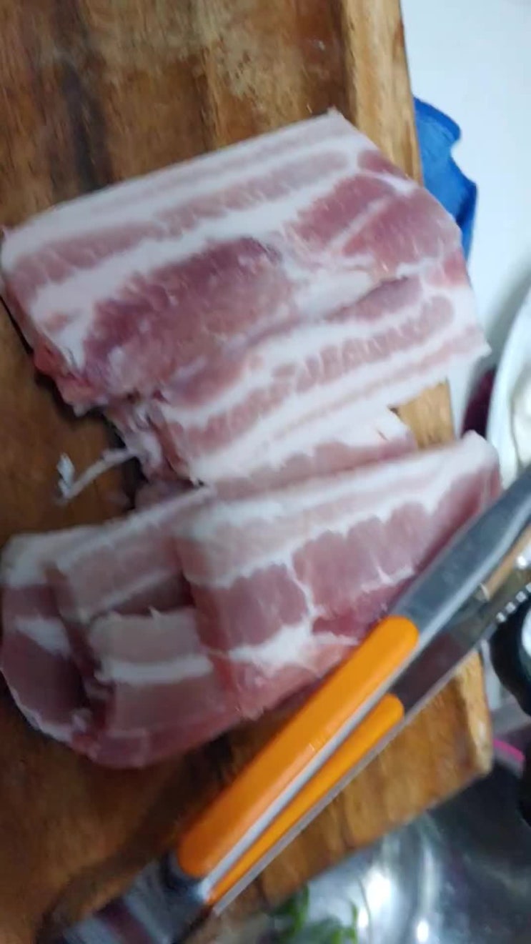  캠핑고기 수입 돼지고기 부위 독일산 삼겹살 1kg가격