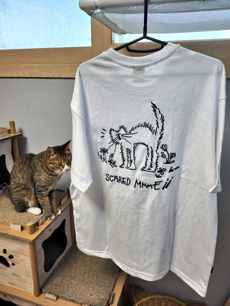 【CPGN STUDIO】YOWL CAT Embroidery Short Sleeve Tee Item CPGN 16 YOWL CAT Embroidery Short Sleeve T-shirt White