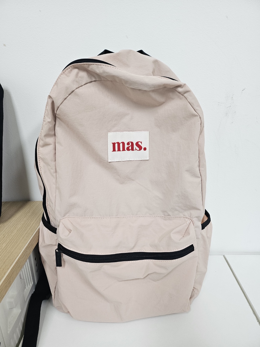 ★masmarulez★ Daily backpack Pink MASMARULEZ DAILY BACKPACK-PINK 滾邊淡粉後背包(中) – XOX