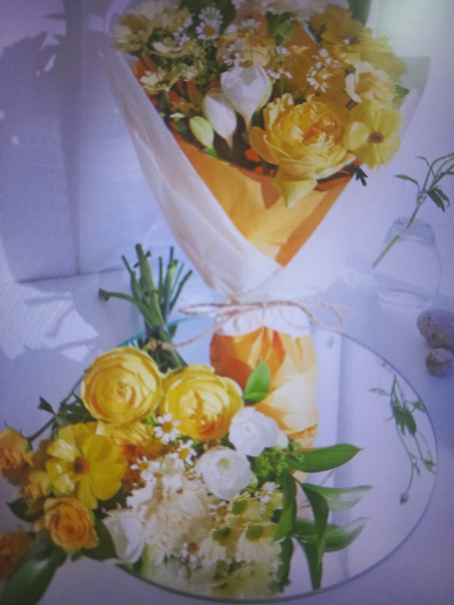 노랑빛응원 꽃다발....