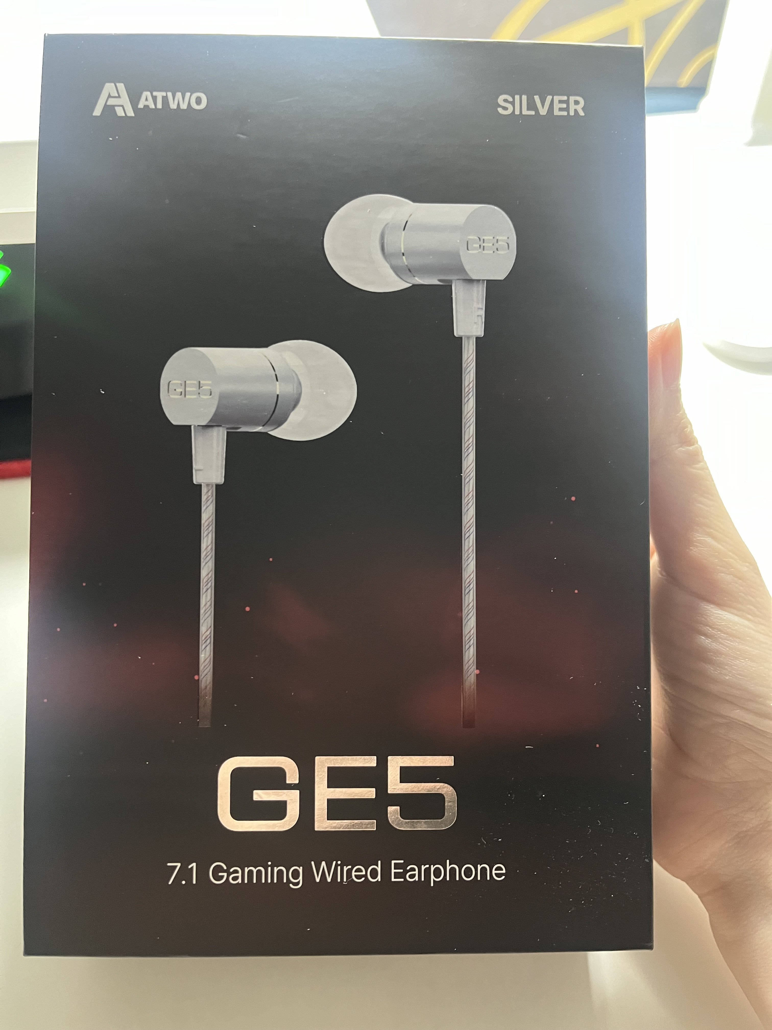 에이투 GE5 C타입 유선 게이밍이어폰 가상 7.1채널 고음질 고품질 마이크 발로란트 FPS