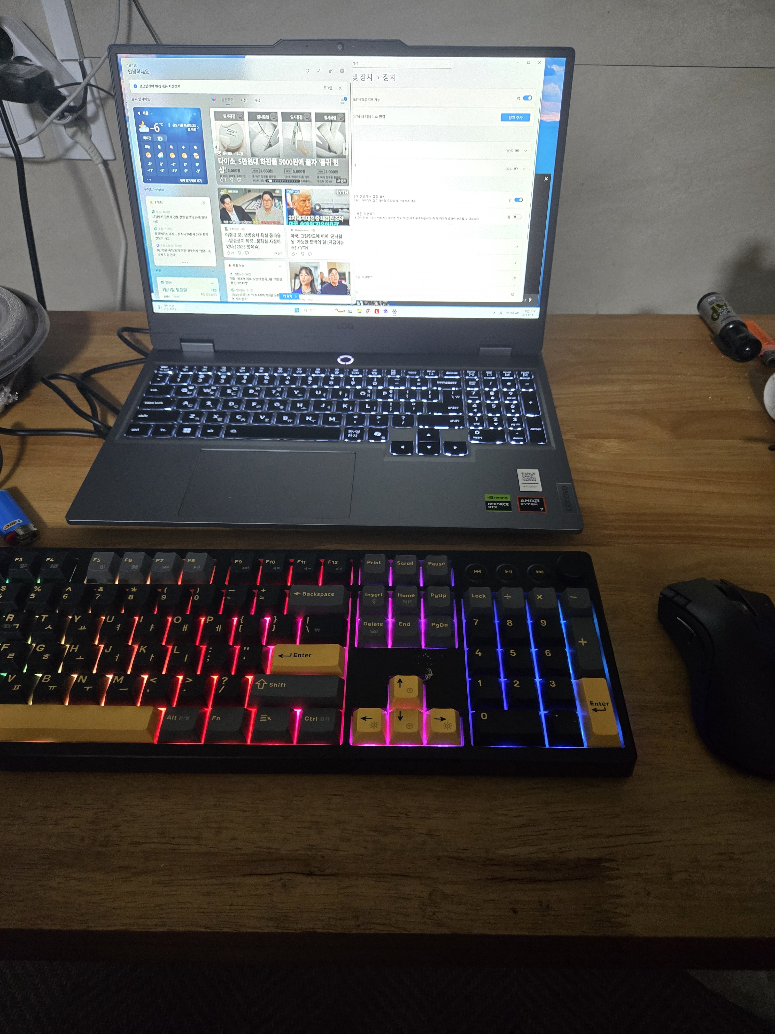 에이투 GK5 프로 유무선 게이밍키보드 LED 기계식 USB 풀배열 발로란트 오버워치 GK5PRO 오테뮤 그레이축