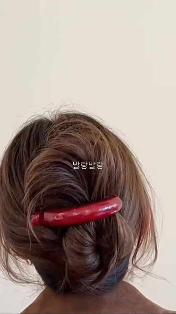 유광 포니테일집게핀