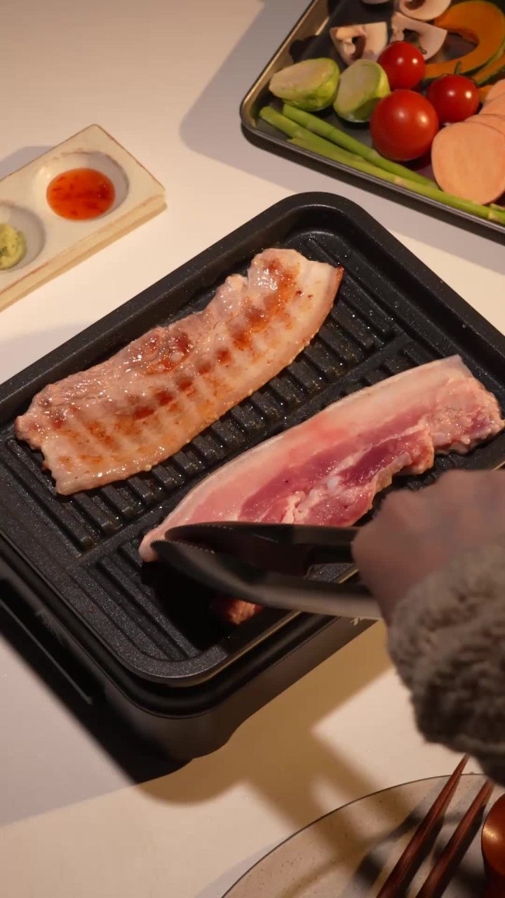 테팔 미니 그릴 음식 조리 사진