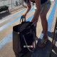 시장바구니 캐리어 바퀴달린 장바구니 접이식 롤링카트 롤링 토트백 L(대형), 블랙