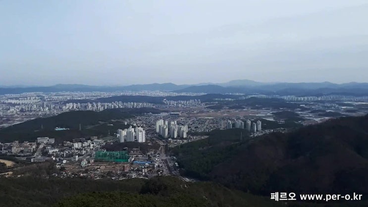  대전광역시 도덕봉에서본 서남부권 전경