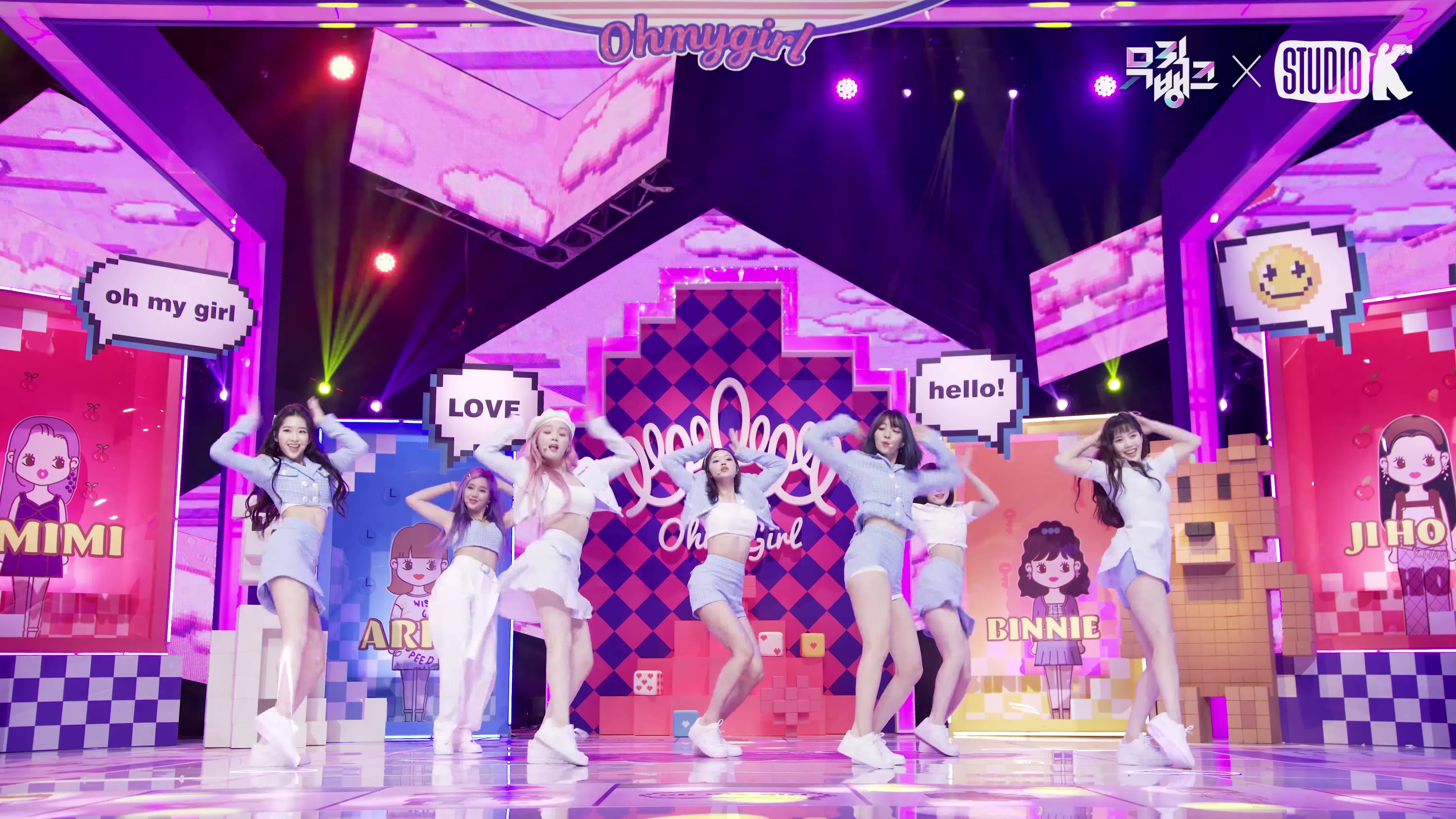 [초고화질 직캠] 오마이걸(OH MY GIRL) - 살짝 설렜어 (Nonstop) 전체 + 개인 직캠, 하늘색, 컴백 뮤....