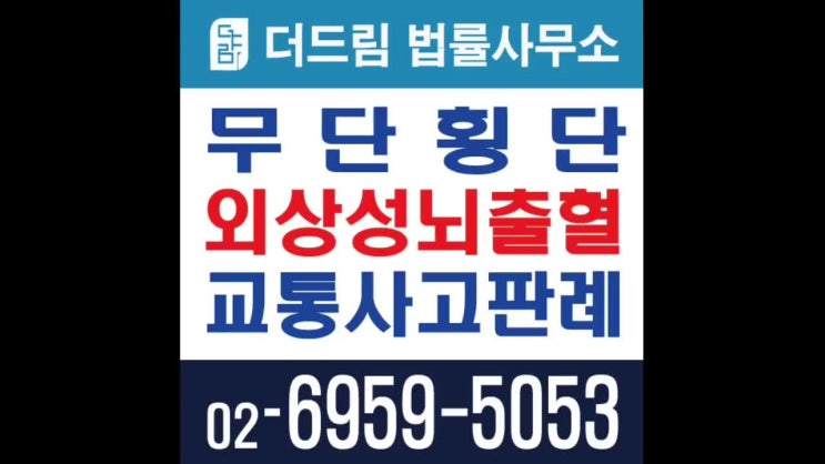  무단횡단 외상성뇌출혈 교통사고판례