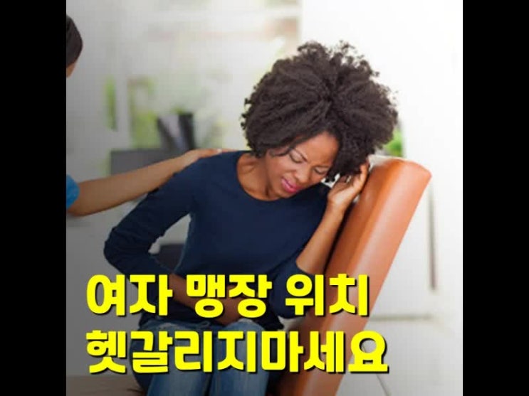 여자 맹장 위치는 남자와 다를까요?