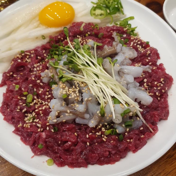  [광장시장 육회] 육회자매집 육탕이(육회낙지탕탕이), 육회