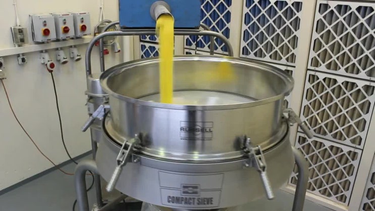 [RUSSELL, 러셀] Compact Sieve(제약선별기,식품선별기) : Sanitary Sieve(새니터리진동체) 작동 ...