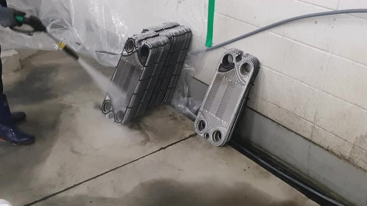  판형열교환기세척 배관클리닝 청소 효과