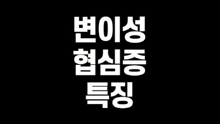  변이성 협심증 증상 특징 원인 치료법