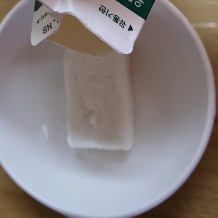  딱딱해진 백설기 우유로 맛있게 먹기 : 촉촉한 백설기 만들기