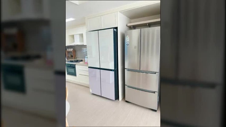  비스포크 4도어 냉장고 871L 글램화이트 + 라벤더 RF85T901378 후기 정보!