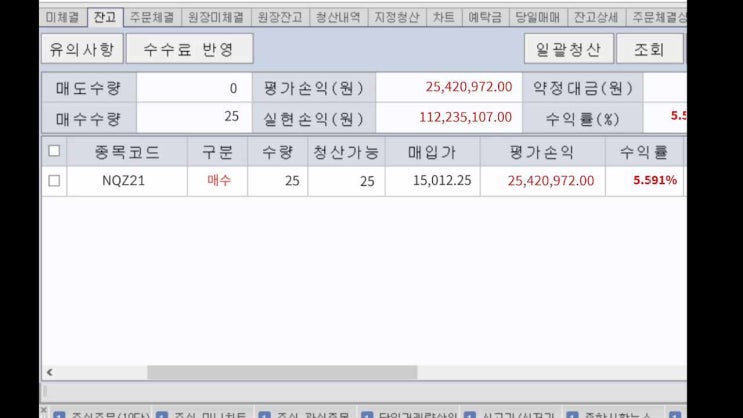  해외선물 청담 리딩방 나스닥 수익인증 영상 2021년 9월 23일 수요일 ~ 현재까지 오버나잇중