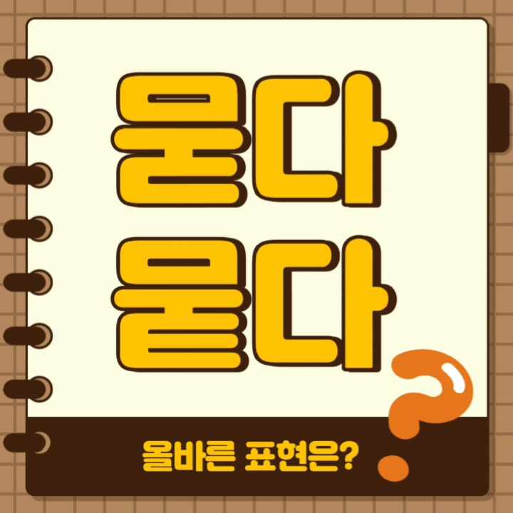  묻다 뭍다 헷갈리지 말자!
