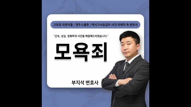  모욕죄 고소 문제되는 표현을