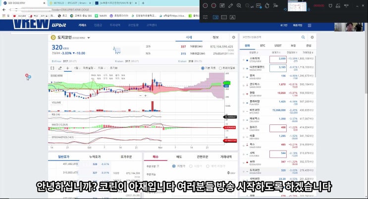  비트코인 도지 이더리움 퀀텀 세럼 시세 동영상 분석