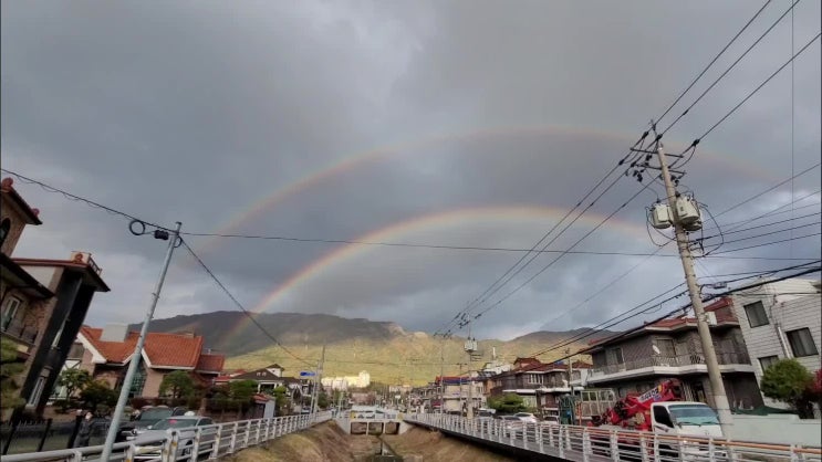  쌍무지개를 난생처음 보았습니다! 정말이쁜 쌍무지개~^^