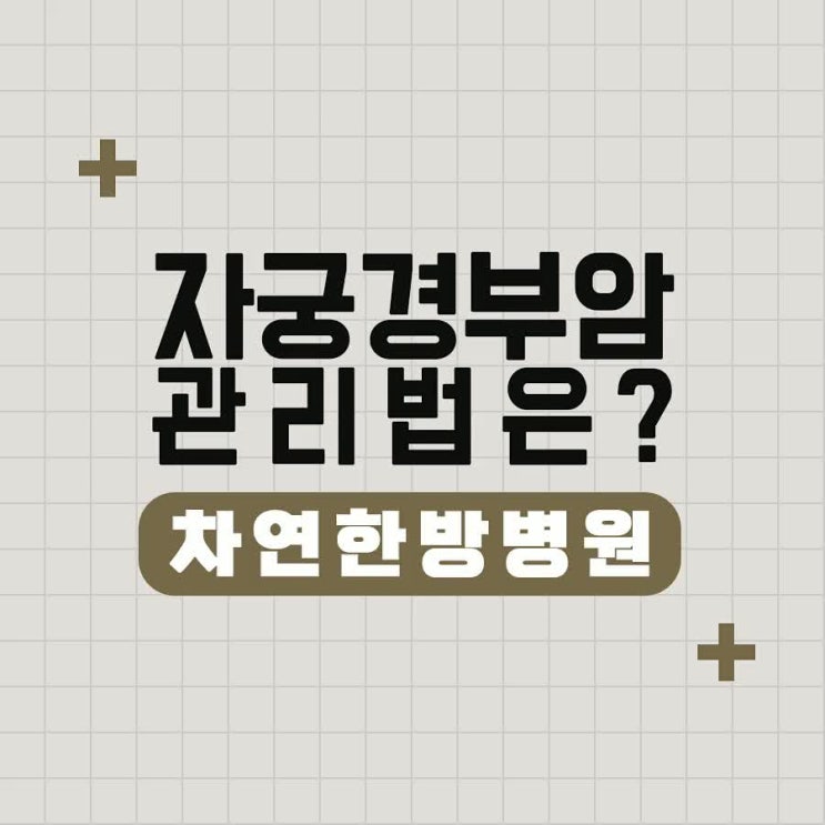 일산암환자요양병원 자궁경부암 복합적인 방안을 고려해요