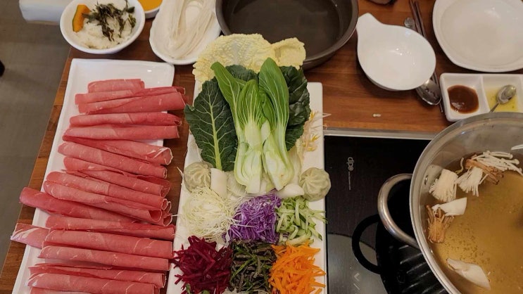  북수원 맛집 샤브향 (조원점) 샤브샤브 월남쌈 맛있고 사장님 친절해요~ 코로나 3차 백신 부스터샷 후기