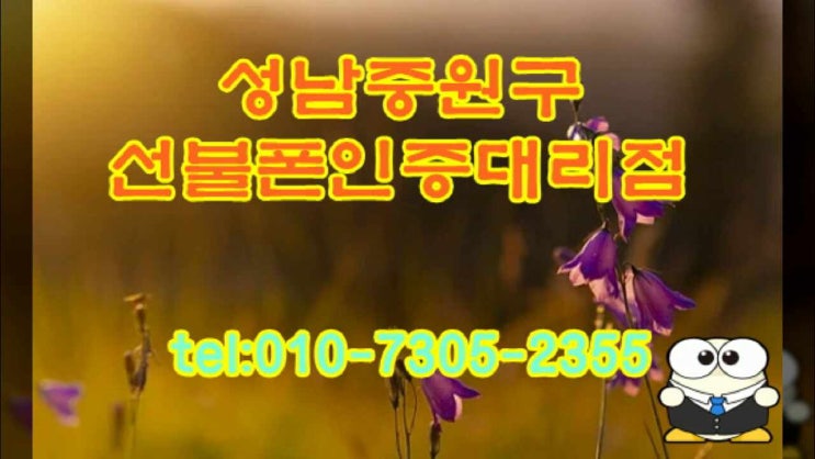  중원구선불폰 앤스마트로 비대면 개통 또는 방문개통