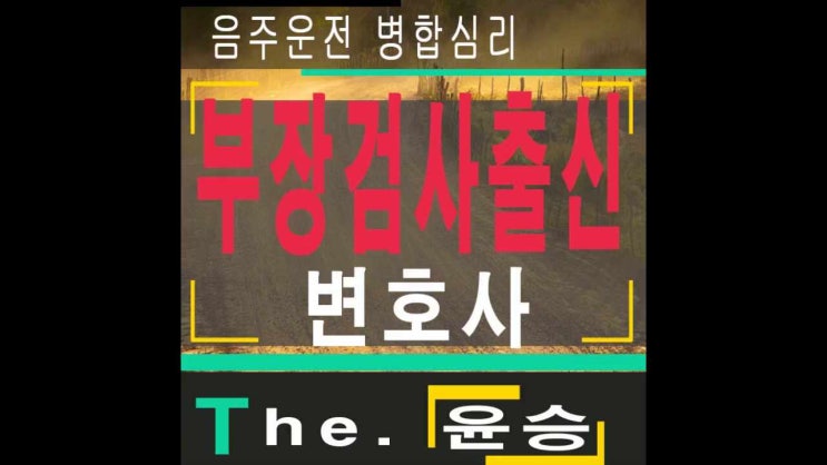  부천음주운전전문변호사 병합심리사안은