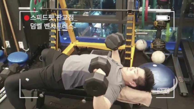 [스피드핏/스피드핏판교/판교EMS/판교PT/판교역헬스] 가슴운동은 역시 덤벨 벤치프레스!