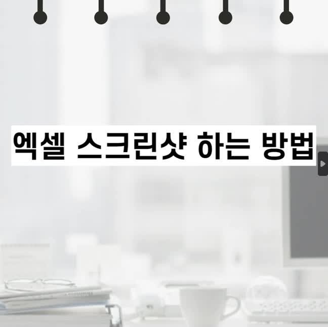 엑셀 스크린샷 하는 방법