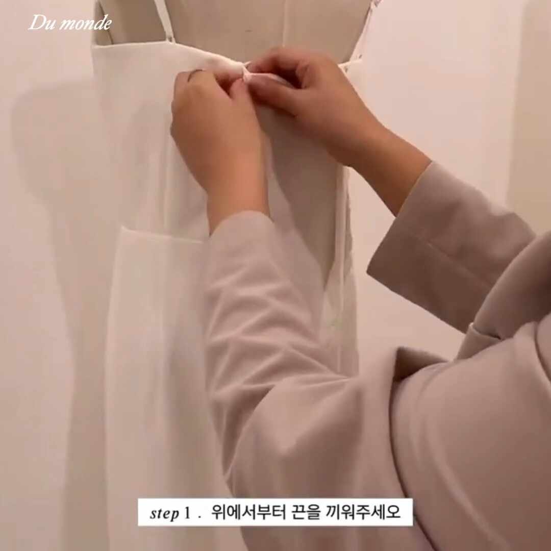 웨딩드레스 코르셋 입는법 !
