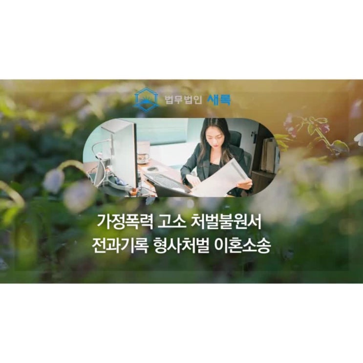  가정폭력 고소 처벌불원서 전과기록 형사처벌 이혼소송