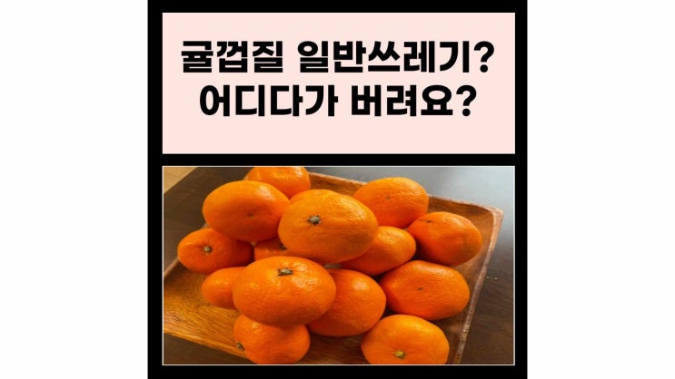 귤껍질 일반쓰레기 귤껍질 음식물 쓰레기 귤 맛있게 먹는 법 : 네이버 블로그