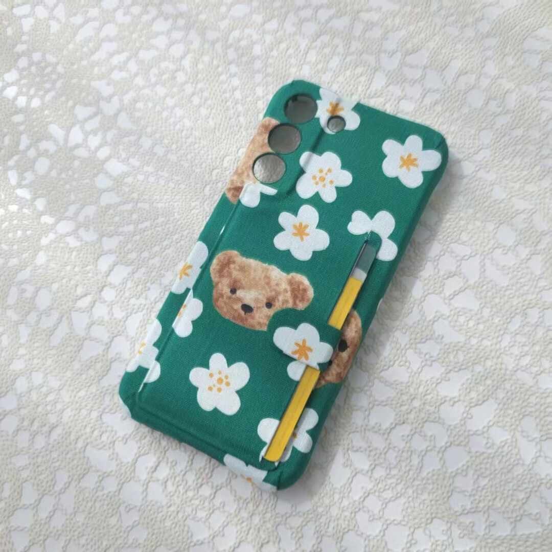 갤럭시S22 패브릭케이스♡ 귀여운 곰돌이 카드케이스