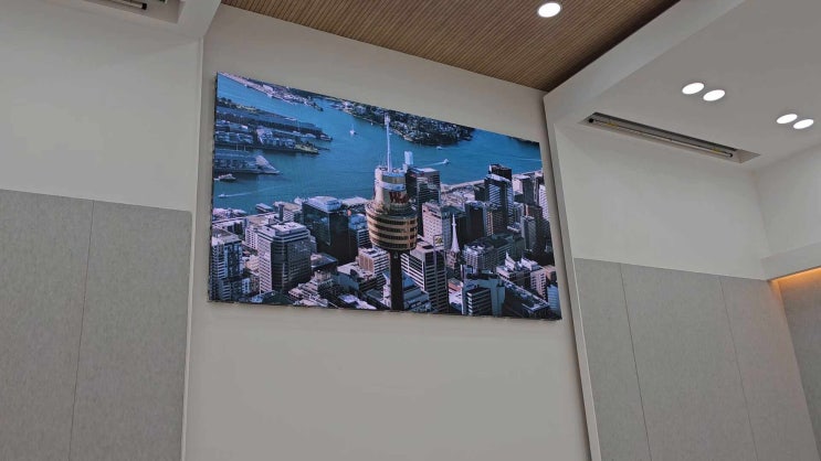 교회 LED스크린 120inch 전광판 건축설계 인테리어